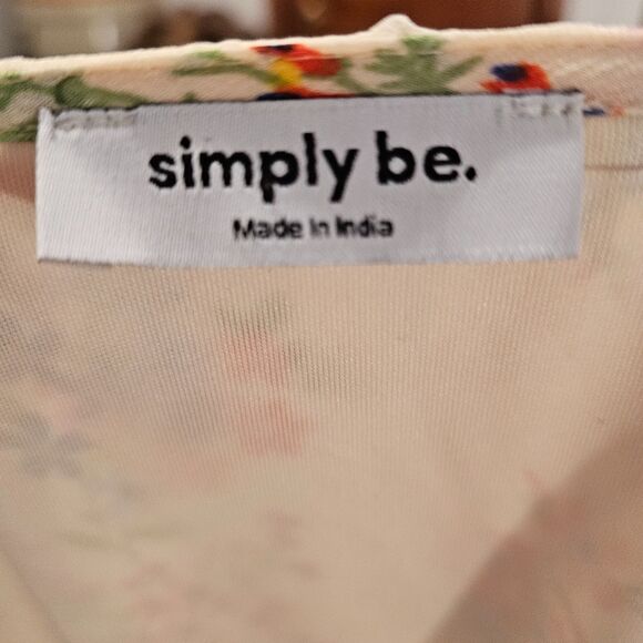 Simply Be ASOS Floral Button Front Maxi Dress Cream Plus Size Women's 20 Boho - Picture 6 of 7